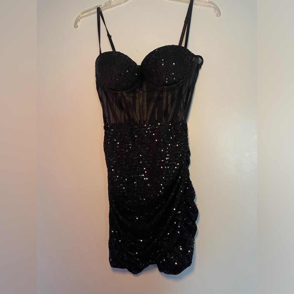 Sequin Black Dress